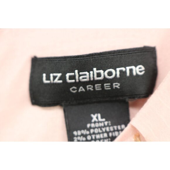 Liz Claiborne Career Pink w/Metallics Elastic Waist Sleeveless Top-XL-Office - Picture 4 of 10